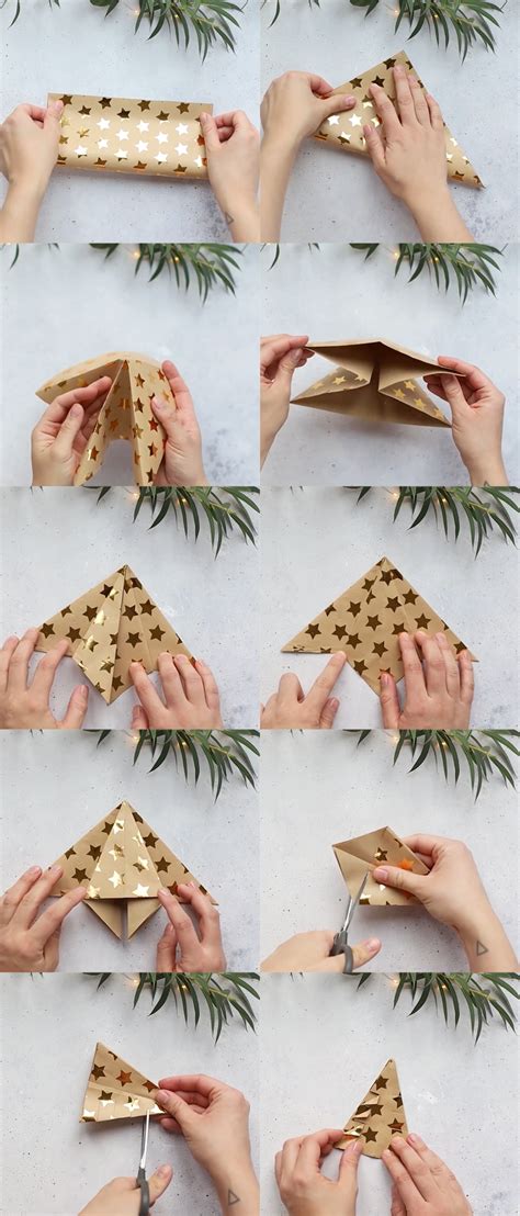 Origami Tannenbaum Falten Einfache D Anleitung Trytrytry