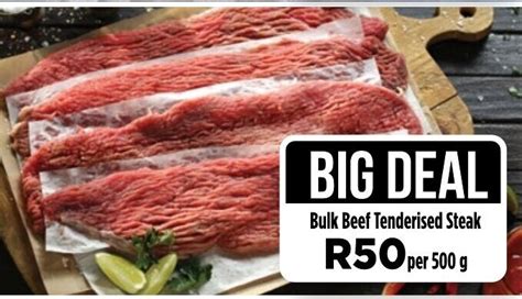 Bulk Beef Tenderised Steak 500g Offer At Food Lover S Market