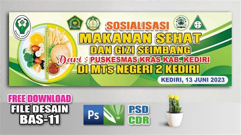 Banner Sosialisasi Makanan Sehat Dan Gizi Seimbang Banner Sosialisasi