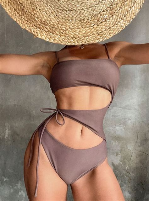 Tape V Neck Bikini Top Blue Crest Toris Aesthetics