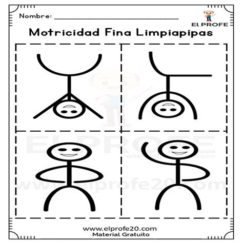 Fichas De Ejercicios Motricidad Fina Con Limpiapipas