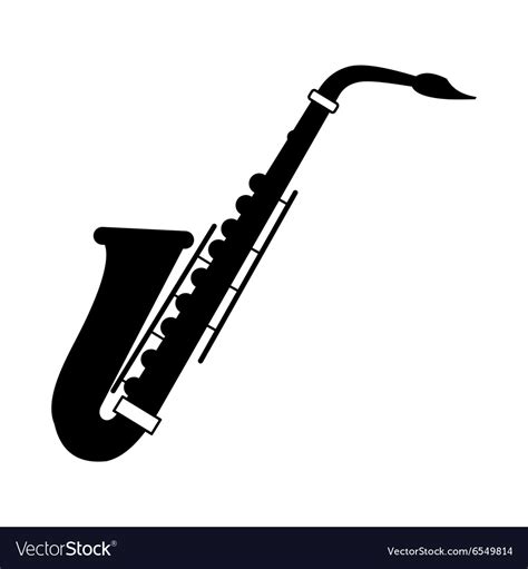 Saxophone Black Icon Royalty Free Vector Image