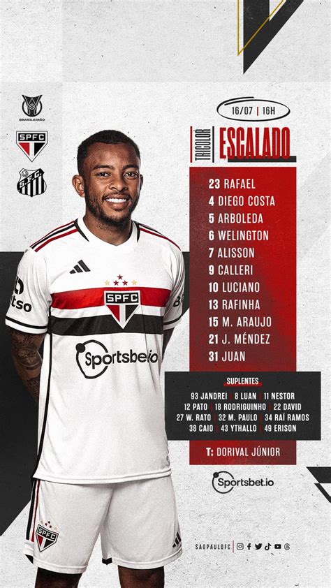 Cartola Evolution on Twitter RT SaoPauloFC O Tricolor está escalado