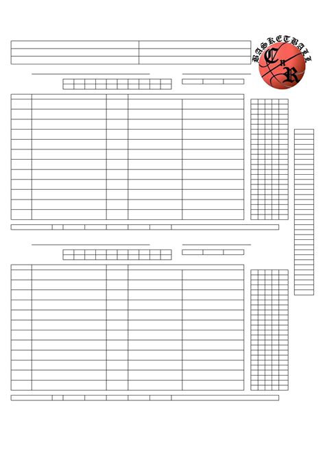 Basketball Score Sheet Example Edit Fill Sign Online Handypdf