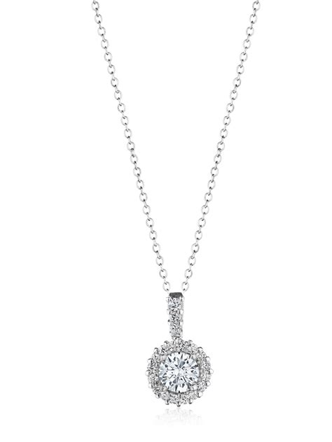 Round Diamond Halo Pendant Ses Creations