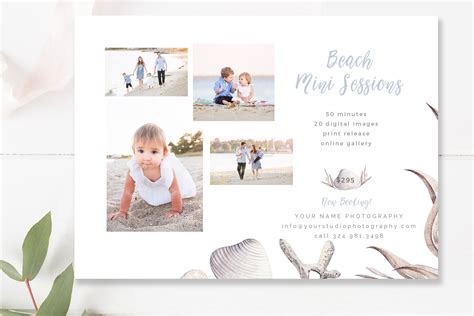 Beach Mini Sessions Template Psd Social Media Templates ~ Creative Market