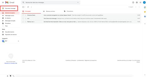 Ecrire un message sur Gmail et intégrer une signature automatique