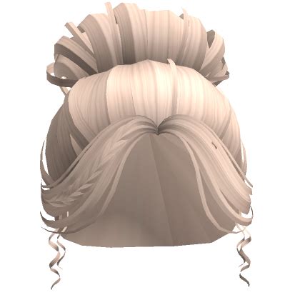 Platinum Blonde High Bun W Braid Roblox