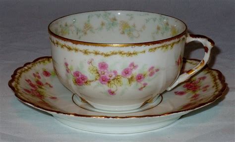 Limoges Tea Cup And Saucer Sets Elite Works Bawo And Dotter Pink