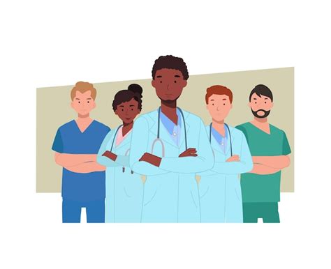 Premium Vector Doctors Characters Set Group Of Hospital Medical Staff