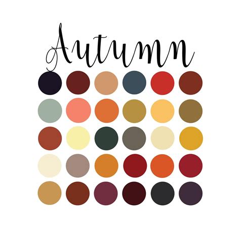 Autumn Procreate Color Palette Ipad Fall Color Palette Etsy Colour