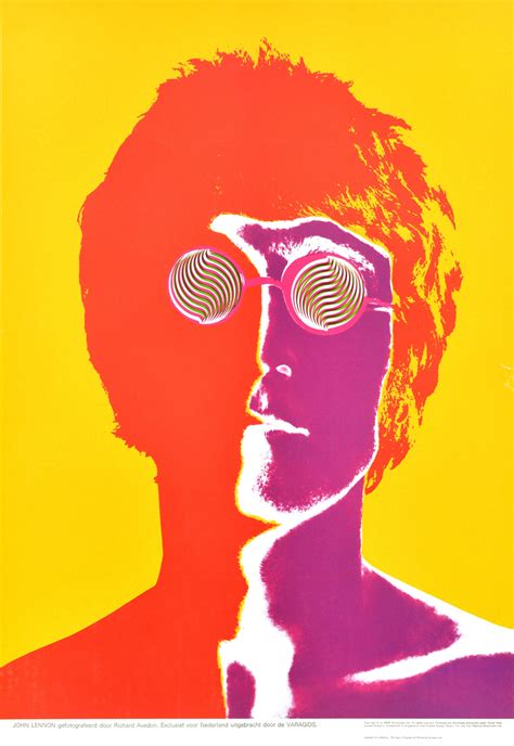 Original Vintage Music Advertising Poster Beatles John Lennon Glasses