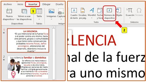 Numeración en diapositivas de PowerPoint Numerar Diapositivas