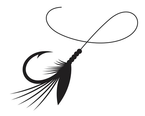 draw fly fishing lure   curved   vector art  vecteezy