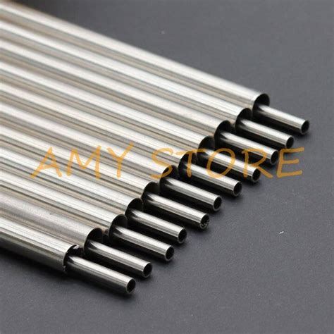 Silver Round 304 Stainless Steel Capillary Tube Pipe OD 0 5 1 2 3 4 5 6