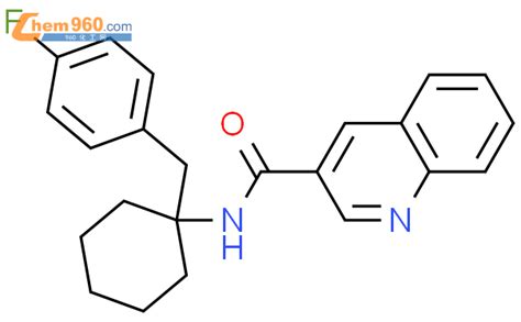 688063 08 3 3 QUINOLINECARBOXAMIDE N 1 4 FLUOROPHENYL METHYL