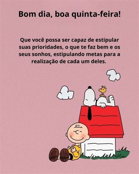 Frases De Bom Dia Quinta Feira Snoopy Palavras Positivas