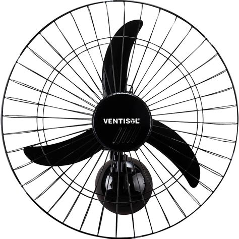 Ventilador De Parede Oscilante Cm Bivolt Preto Ventisol Ventisol