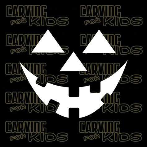 Triangle Eyes Pumpkin Carving Template – Carving For Kids.com