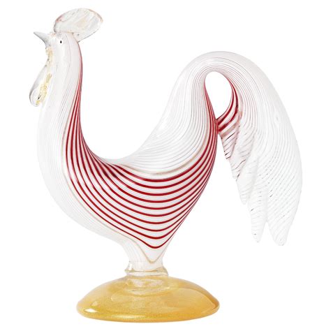 Genuine Murano Glass Large Rooster With Original Sticker At 1stdibs Murano Glass Roosters