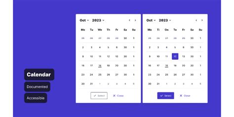 Accessible Calendar Date Picker Figma