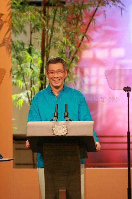 Prime Minister Lee Hsien Loong Delivering National Day Rally