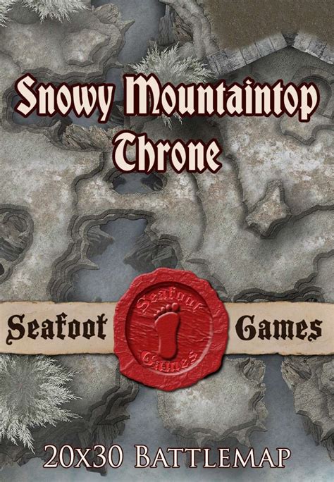 Seafoot Games Snowy Mountaintop Throne 20x30 Battlemap Seafoot