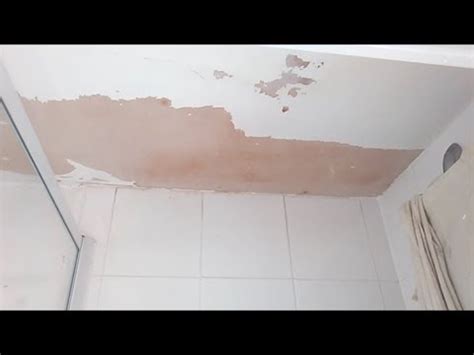 How To Fix Paint Peeling Off The Bathroom Ceiling Youtube