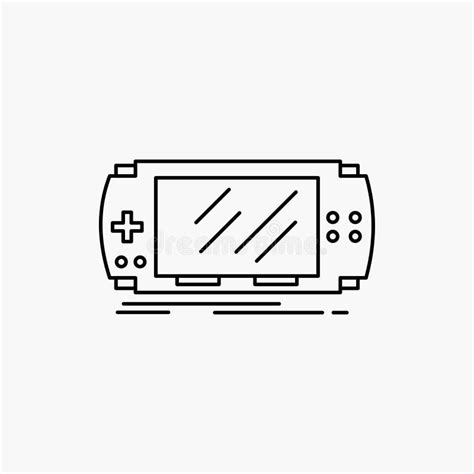 Console Device Game Gaming Psp Icon Line Vector Gray Symbol For UI