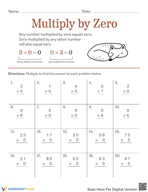 Multiplying By Zero Equals Zero