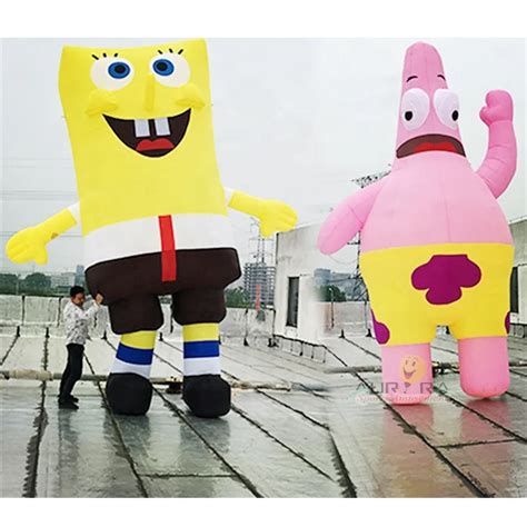 Disfraz Inflable Divertido Bob Esponja Modelo De Dibujos Animados Como