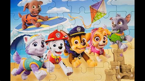 Paw Patrol Beach 30 Puzzles Psi Patrol Hanna Dad YouTube