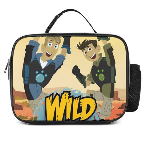 Wild Kratts Animated Insulated Lunch Bag Detachable Meal Bag Reusable