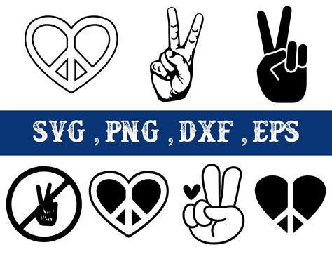 Peace Sign Svg Bundle Peace Sign Svg Peace Svg Peace Love Svg Peace Hand Svg Floral Peace