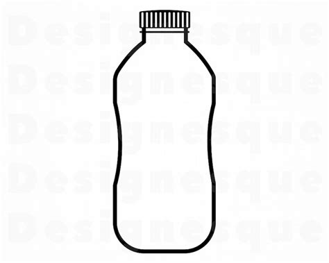 Bottle Outline Svg Water Bottle Svg Soda Bottle Svg Bottle Etsy My