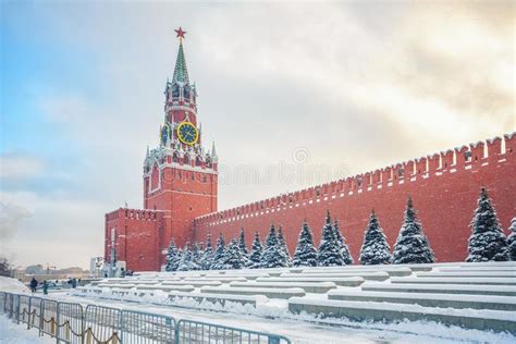 Red Square in Moscow at Winter Stock Image - Image of snow, symbol ...