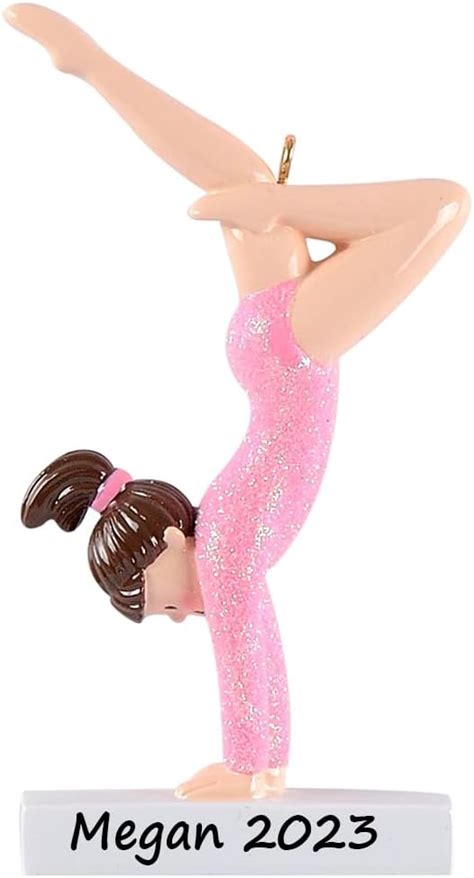 Blonde Gymnast Girl Tumbling Floor Exercise Gymnastics Christmas Tree Ornament