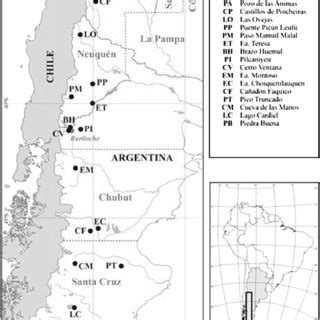 Map Of Southern South America Showing The Anarthrophyllum Rigidum