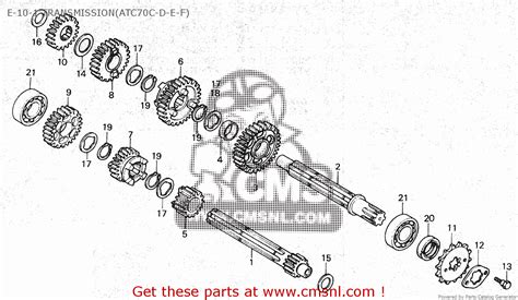 Honda Atc70 1985 F Canada E 10 1 Transmissionatc70c D E F Buy E