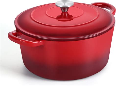 6qt Dutch Oven With Lid Enameled Cast Iron Dutch Oven Nonstick Stock Pot For Cooking Stewing