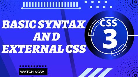 How To Write Basic Syntax Of CSS 3 And External CSS 3 In Urdu Hindi