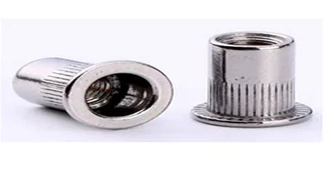 Stainless Steel Silver Flat Head Knurled Body Rivet Nut Grade 304 316