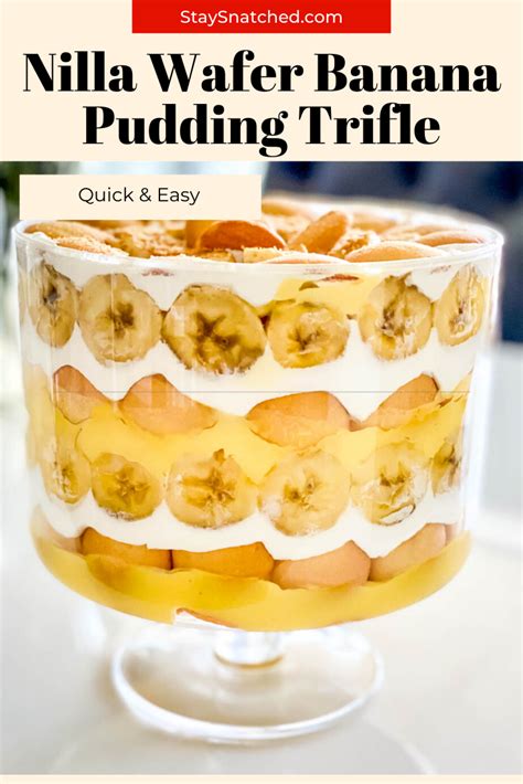 Easy Layered Nilla Wafer Banana Pudding Trifle Nilla Wafer Banana