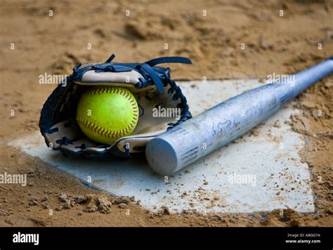 Softball Ball And Bat