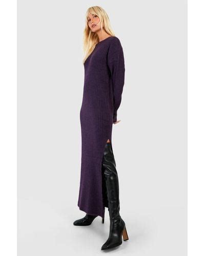 Purple Sweater Dresses For Women Up To 83 Off Lyst