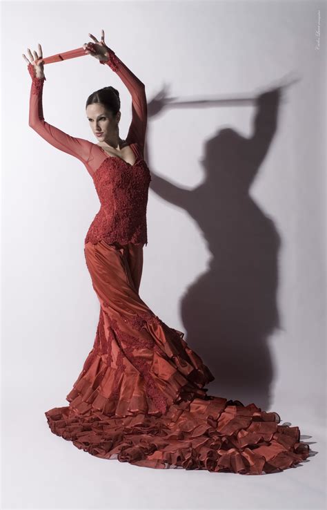 Flamenco Dress Red Lace Carlos Lunas Photo Of Dancer Maria Vega Via