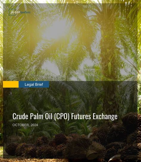 Crude Palm Oil Cpo Futures Exchangepdf