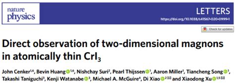 Nature Physics 低温恒温器成功助力强磁场拉曼实现单层cri3中二维磁振子的直接观测教育装备采购网