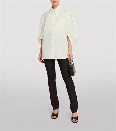 Womens Simone Rocha Beige Oversized Cotton Poplin Shirt Harrods Uk