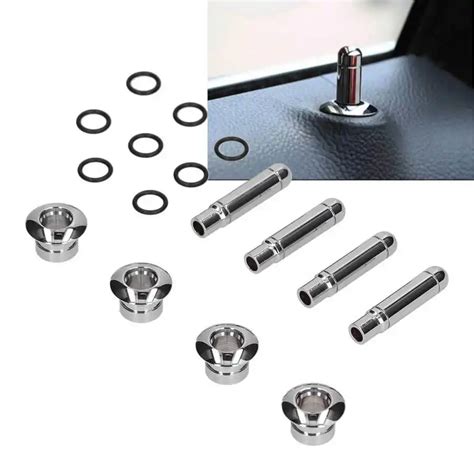 8pcs Car Door Lock Pin Knob With Cover ABS Chrome Replacement For Cruze